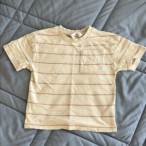 Kids Cream Striped Shirt